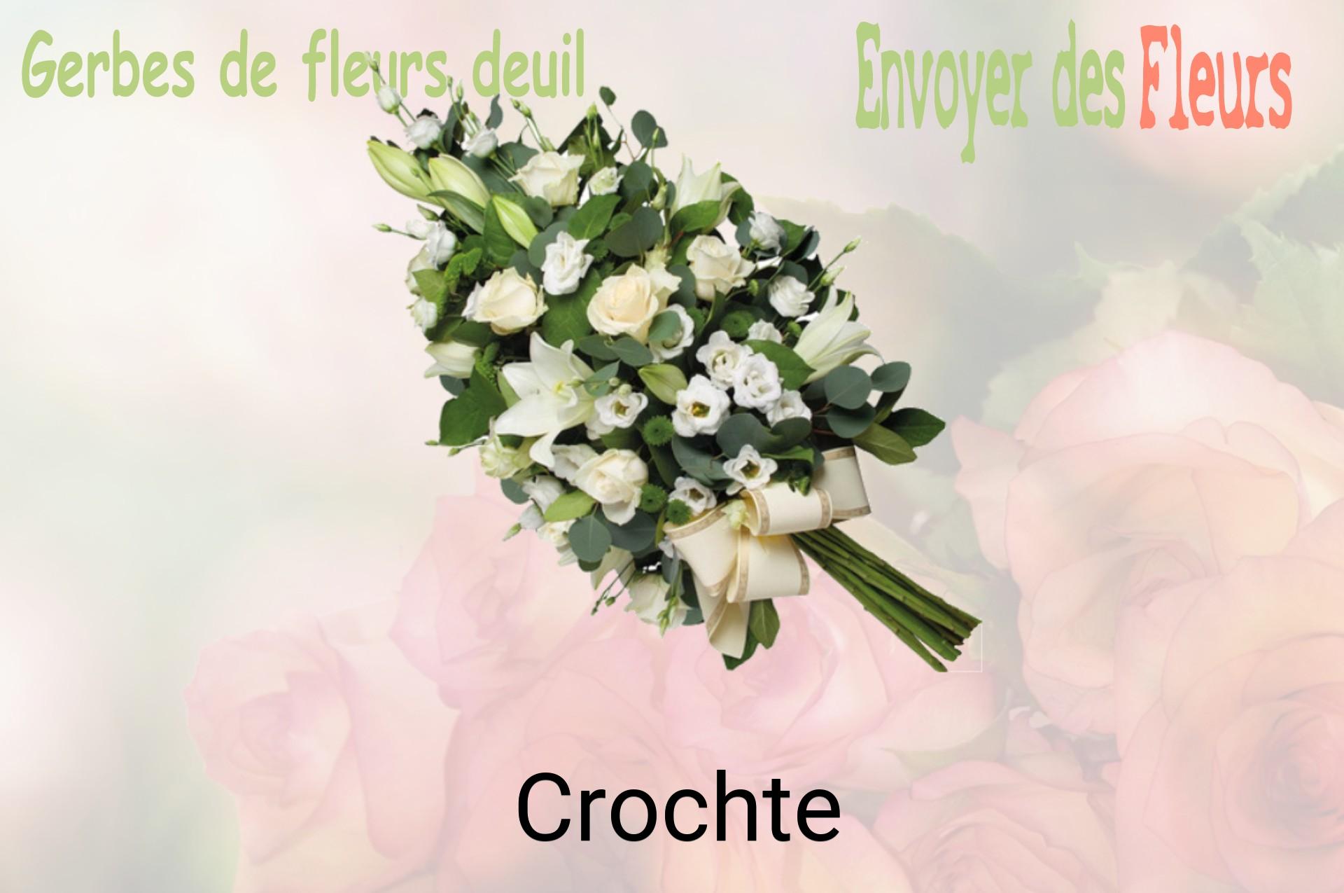 Gerbe de fleurs de deuil livrée à Crochte